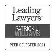 Leading Lawyers, Peer Selected 2021, Patrick J. Williams badge